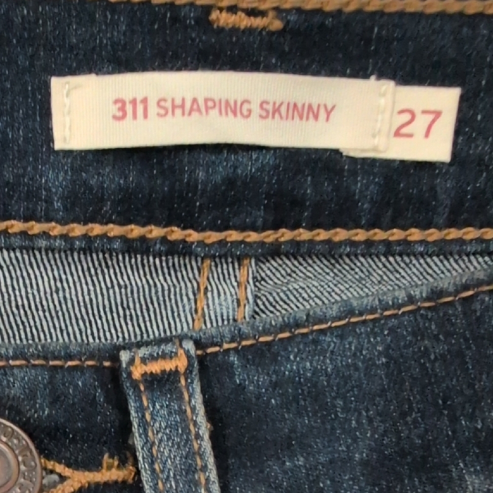Levi's 311 Sleek Dark Wash Blue Women's Skinny Jeans 27 x 30 - Picture 5 of 9